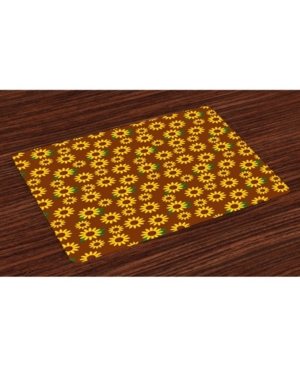 Ambesonne Sunflower Place Mats Set of 4