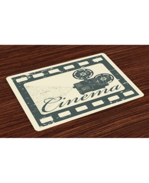 Ambesonne Movie theater Place Mats Set of 4