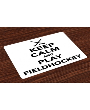 Ambesonne Hockey Place Mats Set of 4