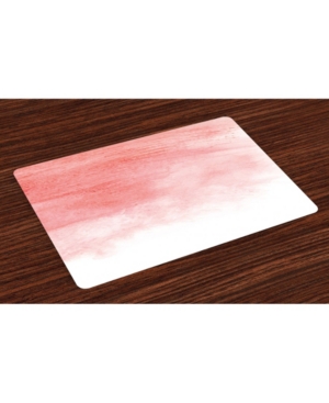 Ambesonne Peach Place Mats Set of 4