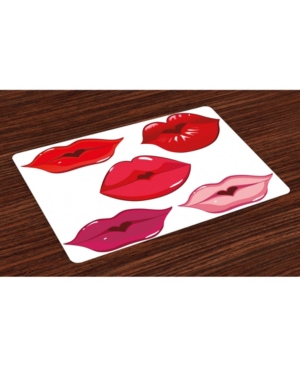 Ambesonne Kiss Place Mats Set of 4
