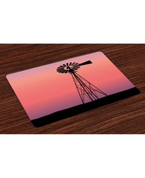 Ambesonne Windmill Place Mats Set of 4