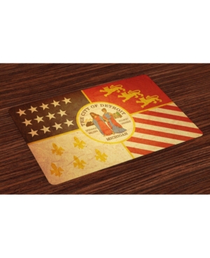 Ambesonne Detroit Place Mats Set of 4