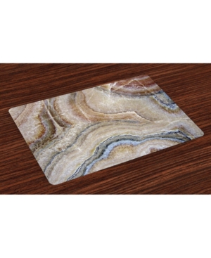 Ambesonne Marble Place Mats Set of 4