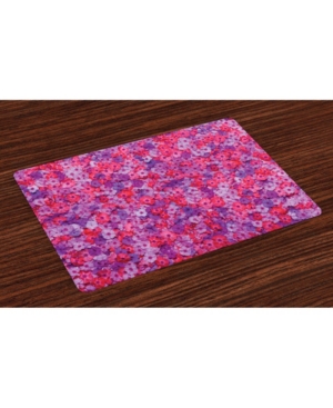 Ambesonne Flower Place Mats Set of 4