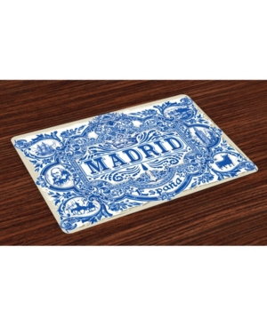 Ambesonne Spanish Place Mats Set of 4