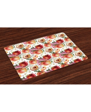 Ambesonne Peach Place Mats Set of 4