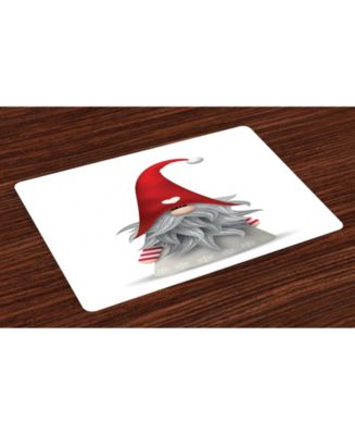 Ambesonne Set of 4 Decorative Satin Gnome Napkins main image 0