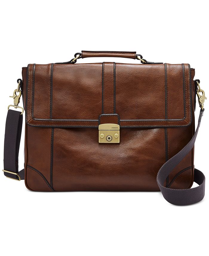 Fossil Men's Leather Messenger Bag Macy's