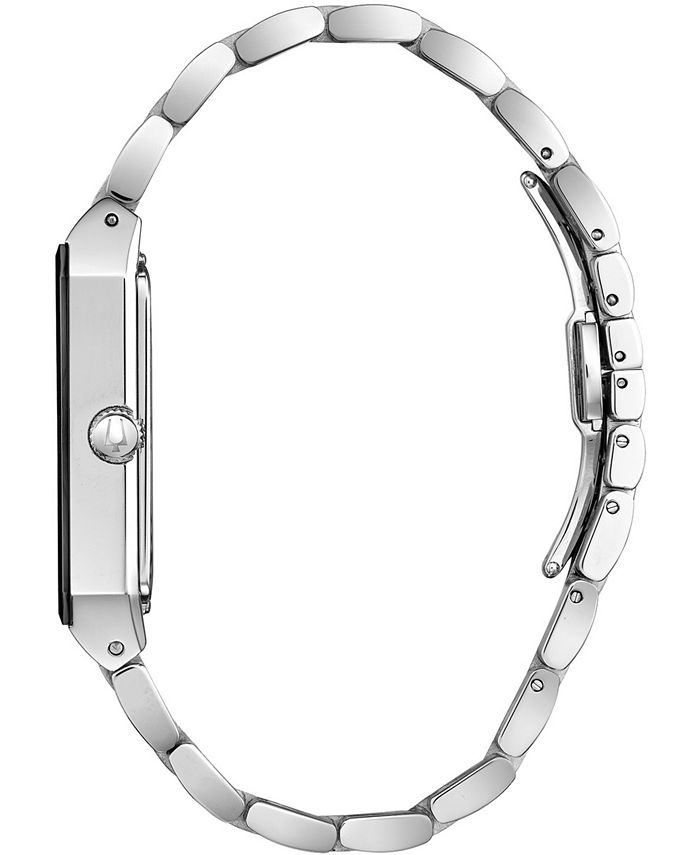 Bulova - Men's Futuro Diamond Accent Stainless Steel Bracelet Watch 30x45mm