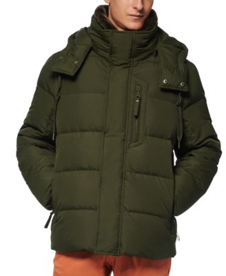 michael kors parka mens orange