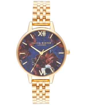 image of Olivia Burton Women-s Gold-Tone Stainless Steel Bracelet Watch 34mm