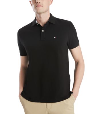 Tommy Hilfiger Mens Custom Fit Solid Color Polo Shirt 