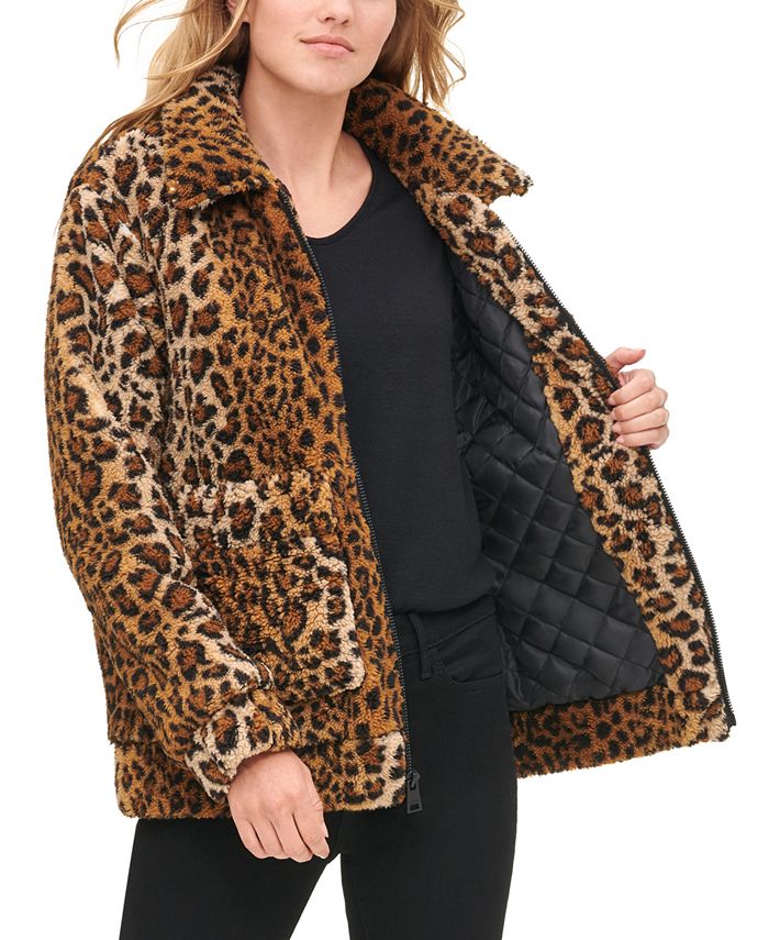 Levi's Women's Leopard Print Sherpa Jacket - Macy's
