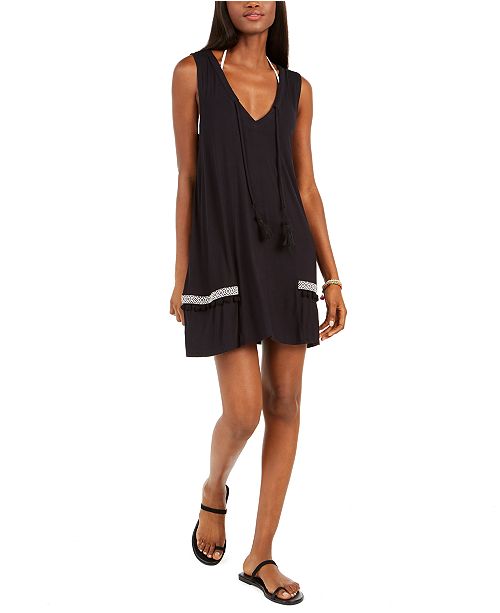 Dotti Resort Pom Pom Trim Cover Up Dress Reviews Swimwear