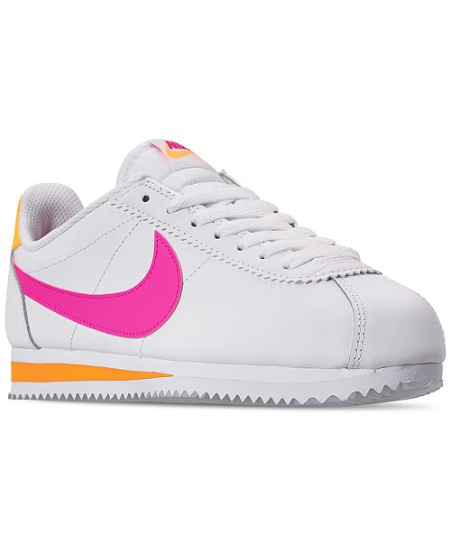 Nike Women S Classic Cortez Leather Casual Sneakers From Finish