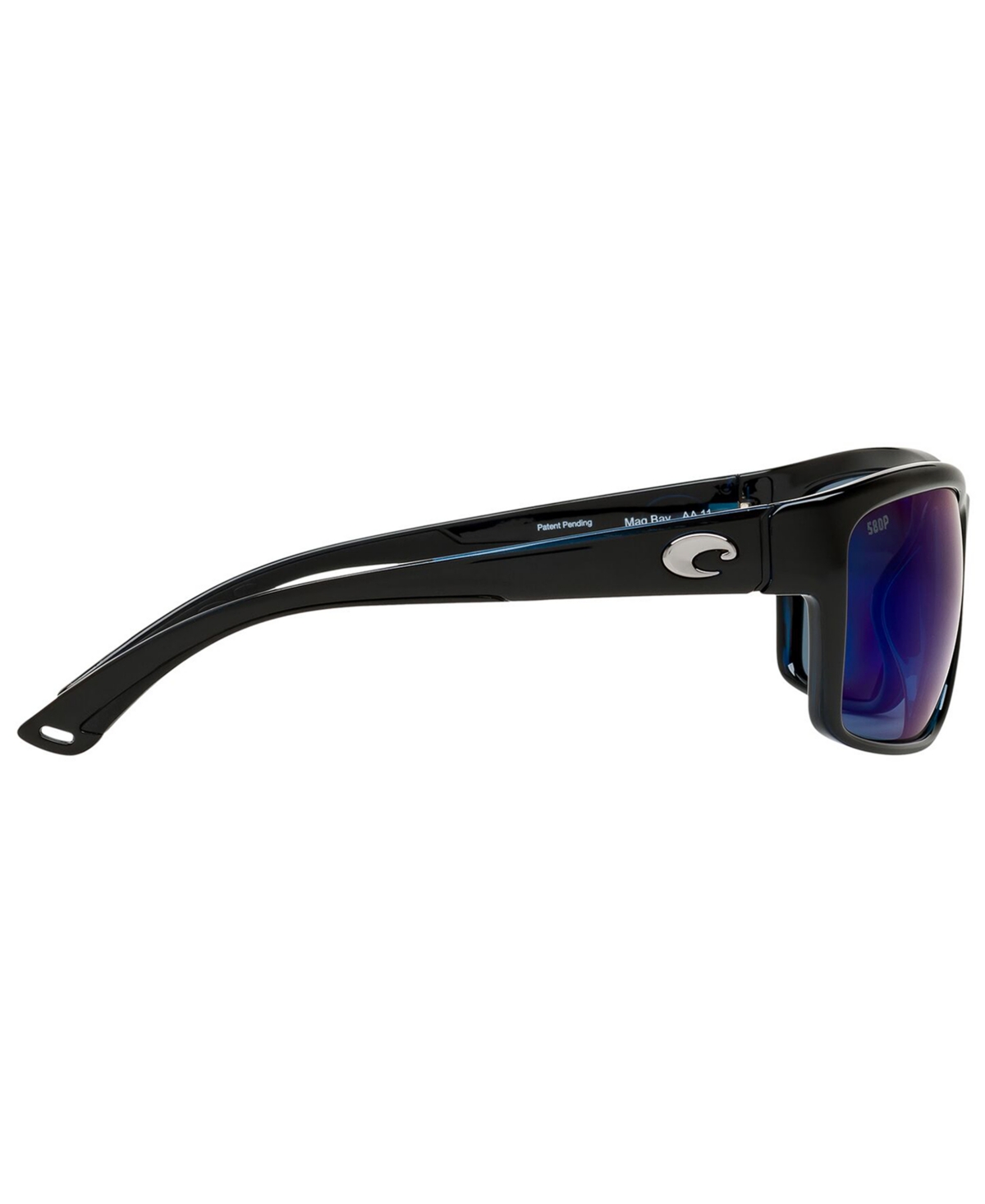 Costa Del Mar Men's Polarized Sunglasses - BLACK SHINY/BLUE MIR POL
