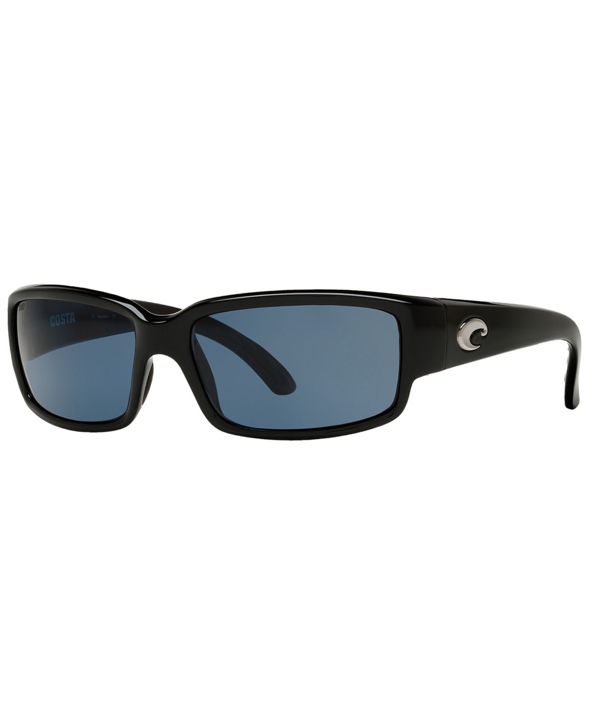 Shop Costa Del Mar Unisex Polarized Sunglasses In Black Shiny,grey