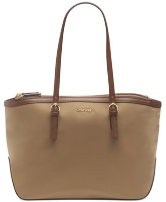calvin klein abby nylon tote