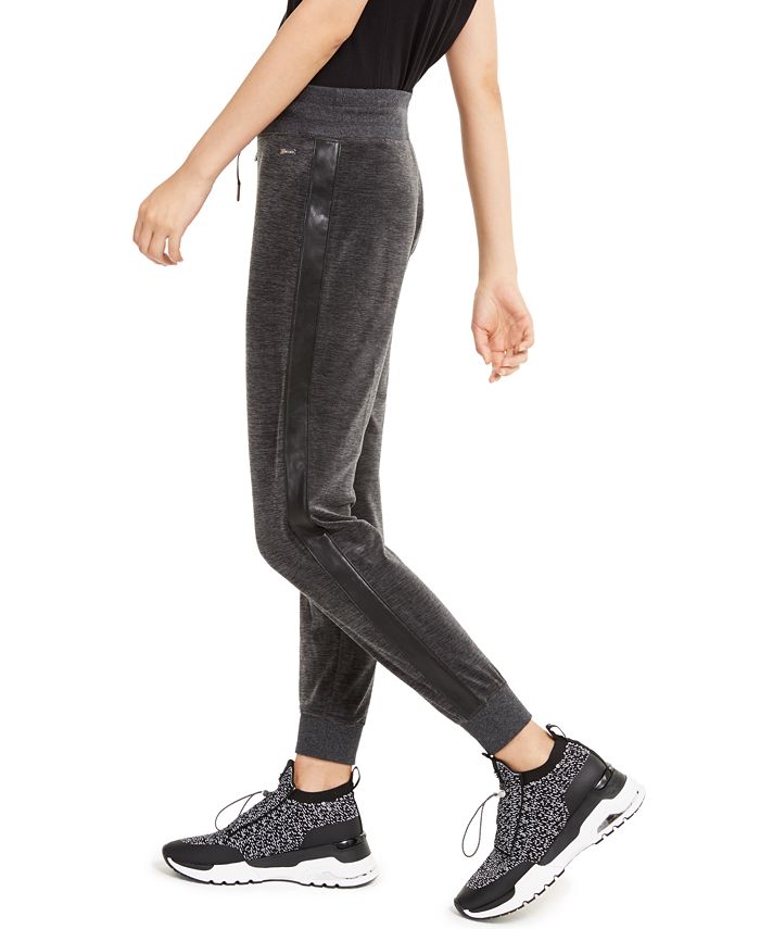 calvin klein velour jogger pants
