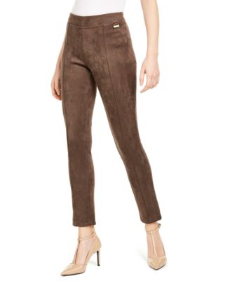 calvin klein faux suede pants