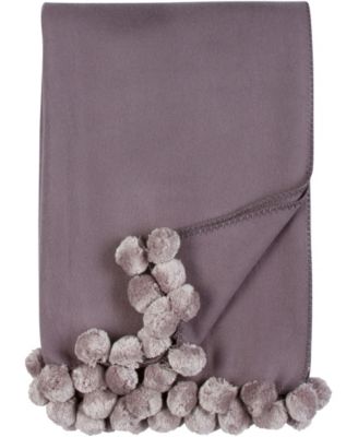 Malibu Luxxe Pom Pom Throw - Macy's