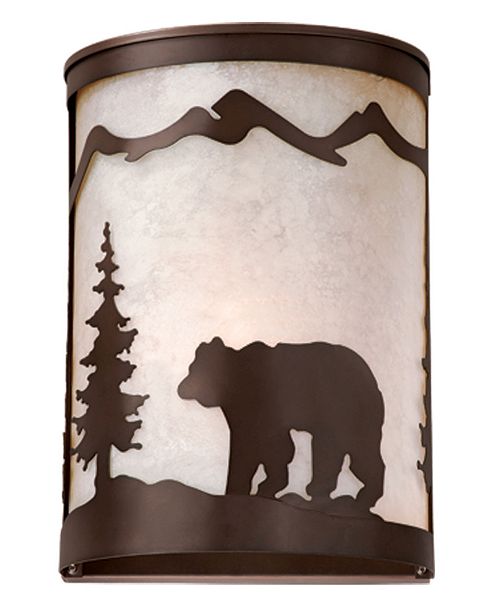 Vaxcel Bozeman 1 Light Rustic Bear Wall Sconce Indoor Or Outdoor