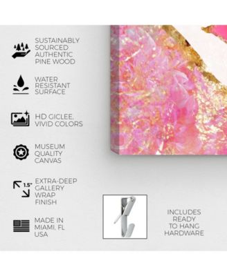 Oliver Gal Goldbloom Coveted JM Square Canvas Art, 12" x 12"