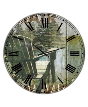 Designart Open Season Viewing Large Traditional Wall Clock - 36