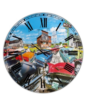 Designart the Tri Five Large Modern Wall Clock - 36