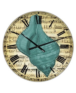 Designart Blue Sea 2 Large Nautical & Coastal Wall Clock - 36