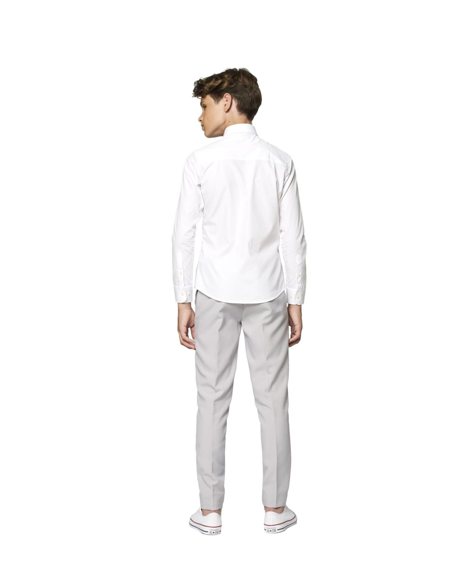 TEEN BOYS SHIRT LS WHITE KNIGHT