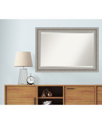 Parlor Silver-tone Framed Bathroom Vanity Wall Mirror, 41.5" x 29.50"