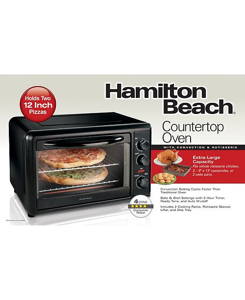 Hamilton Beach Countertop Oven With Convection Rotisserie