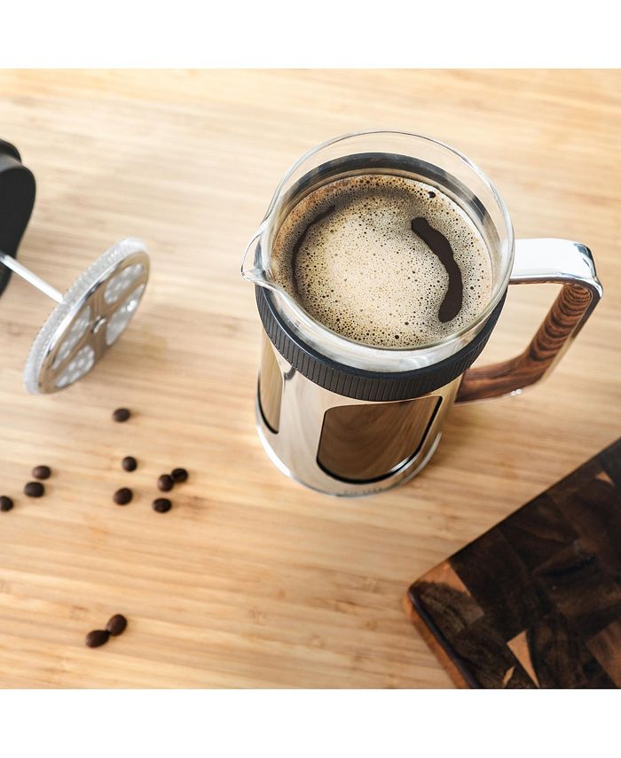 Brim 8 Cup French Press with Wood Finish Handle Macy's