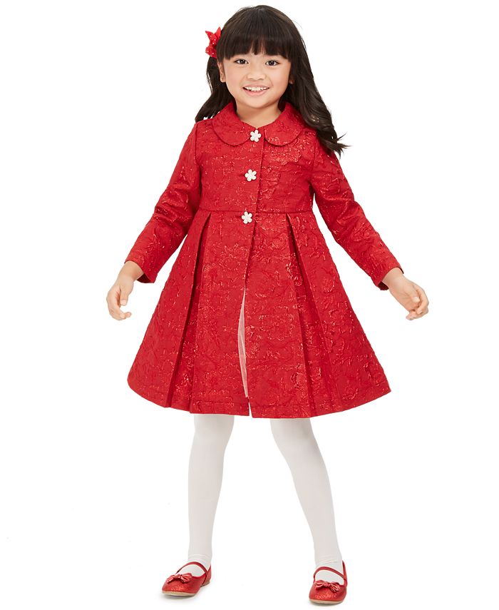 Blueberi Boulevard Blueberri Boulevard Little Girls 2-Pc. Brocade Coat &  Dress Set - Macy's