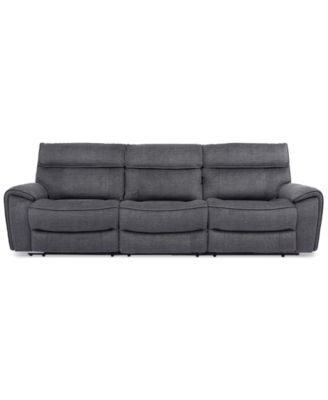 CLOSEOUT! Hutchenson 3-Pc. Fabric Sectional with 2 Power Recliners and Power Headrests