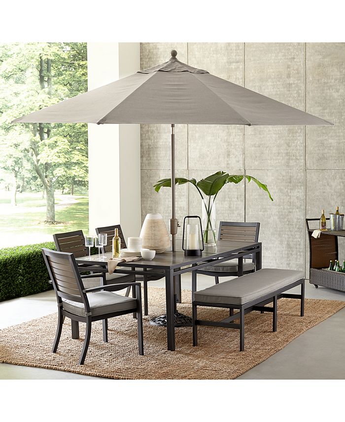 Furniture Marlough Ii Outdoor Dining, 8 Piece Patio Dining Set With Umbrella