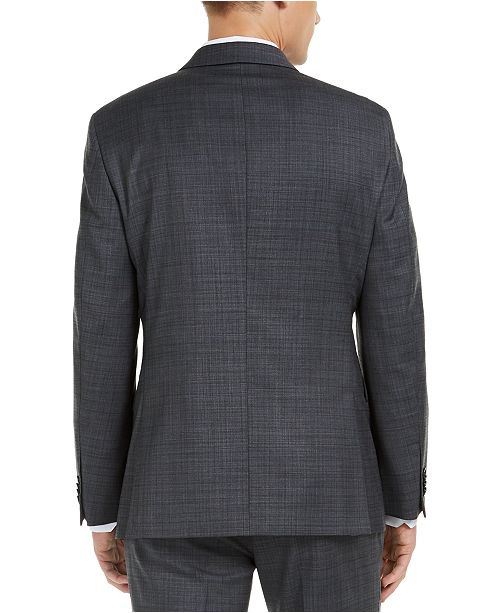 Tommy Hilfiger Men's Modern Fit THFlex Stretch Plaid Vest Blue Size Large