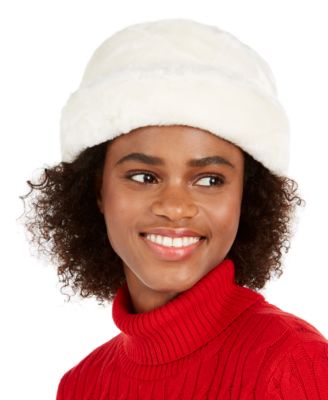 nine west faux fur cuff cloche