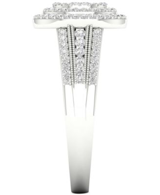 Diamond Oval Cluster Statement Ring (1/2 ct. t.w.) in Sterling Silver
