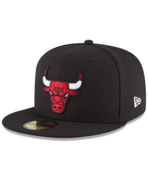 Shop New Era Chicago Bulls Basic 59fifty Fitted Cap In Black
