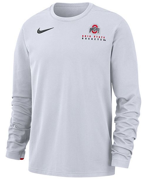 Nike Men S Ohio State Buckeyes Dry Top Crew Sweatshirt