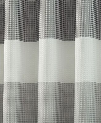Ombre Waffle Striped Shower Curtain, 70" x 72"