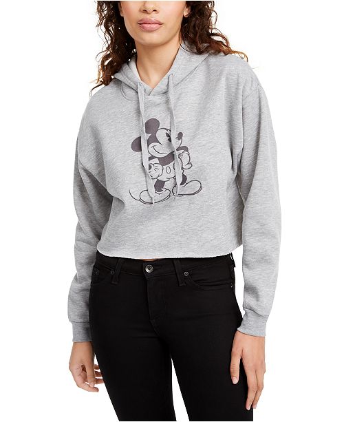 Disney Juniors Mickey Cropped Hoodie Reviews Tops Juniors