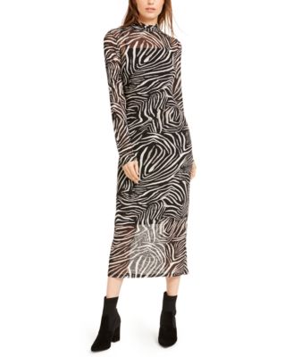 zebra print bodycon dress