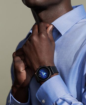 Movado Connect 2.0 Black Leather Strap Hybrid Touchscreen Smart