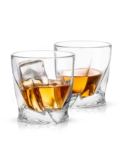 Joyjolt Atlas Old Fashioned Whiskey Glasses Set Of 2 Reviews Glassware Dining Macy S