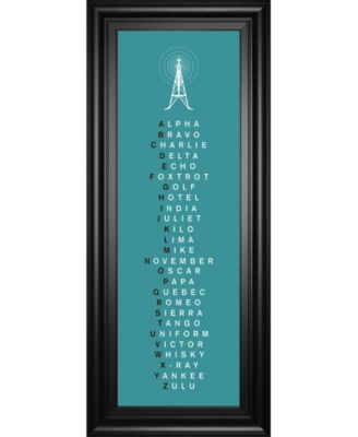 Phonetic Alphabet II by The Vintage-Inspired Collection Framed Print Wall Art, 18" x 42"