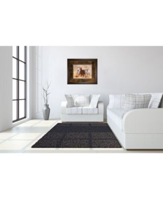 Horses in Dust by Loya Ya Framed Print Wall Art, 34" x 40"